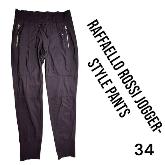Raffaello Rossi Women’s 34 Candy Jogger Style Pants Viola $285 Performance - Picture 1 of 11